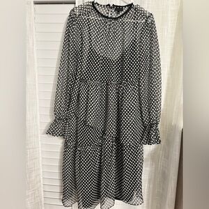 Polka dotta dress black and white